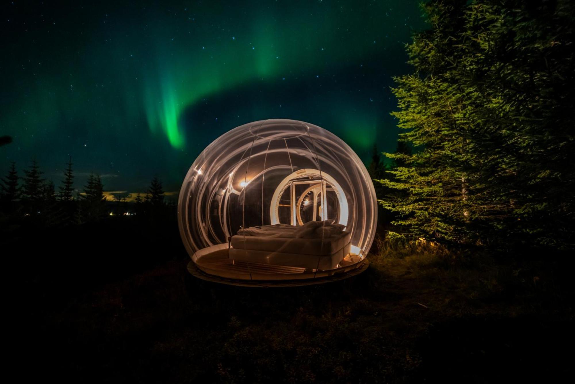 Buubble Hotel - Hrosshagi Selfoss Bagian luar foto