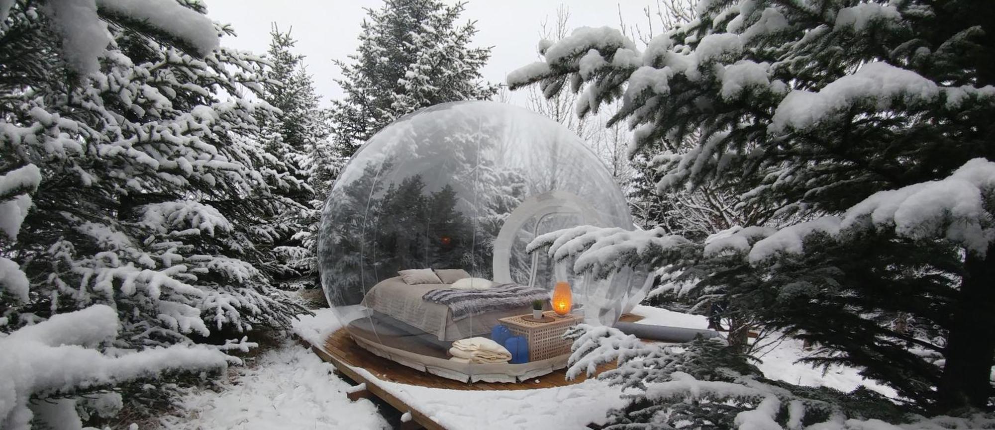 Buubble Hotel - Hrosshagi Selfoss Bagian luar foto